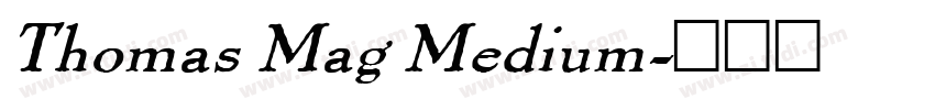 Thomas Mag Medium字体转换